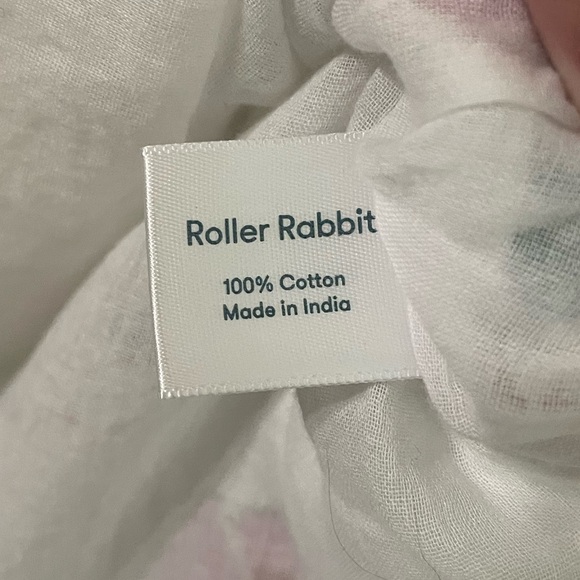 Roller Rabbit White Floral Cotton Midi Dress Size XS Boho Summer Cottagecore - Picture 5 of 7